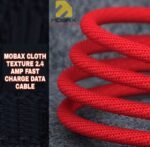 Mobax Cloth Texture Lightning Fast Charge Data Cable 2.4amp - Image 4