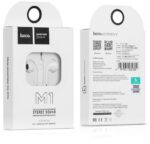 HOCO M1 3.5mm Jack Earphones - White - Image 5