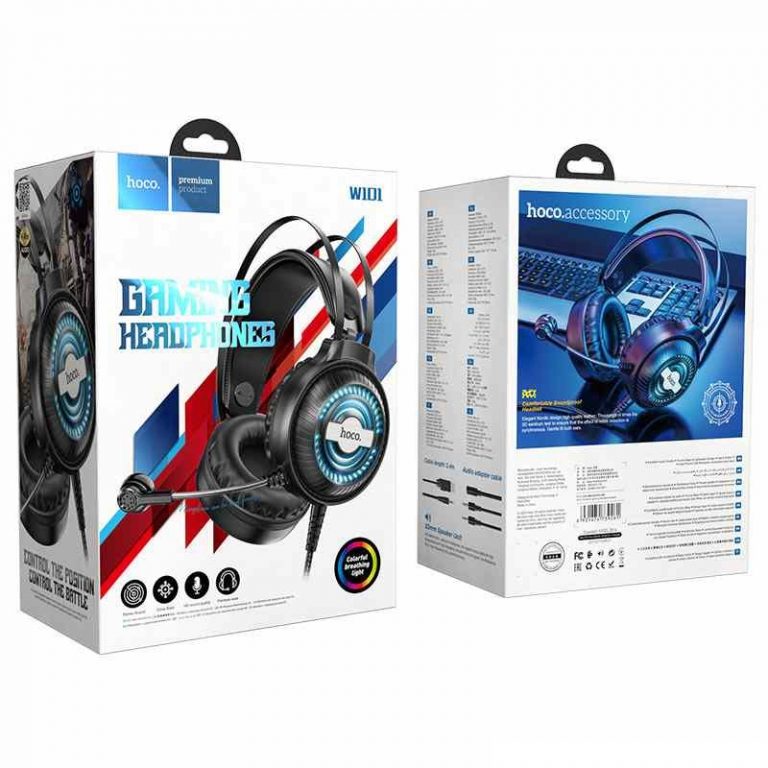 Hoco W101 Gaming Headphonesسماعات الألعاب Hoco W101 – Mobax Kuwait