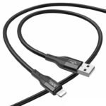 Hoco X72 USB to Lightning Charging Data Cable, 1m, Silicone And Aluminum Alloy, Current Up to 2.4A.