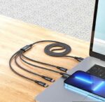 Hoco X76 4in1 Cable 2Iphone 1Type-C 1Micro - Image 2