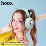 Hoco Esd11 Wireless Headset With Rgb Lights-colour Mint Green - Image 2