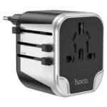 Hoco AC5 Travel Charger Dual USB Output  with Plug Conversion EU / UK / US / AUS.