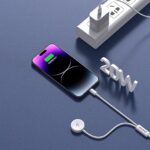 DUDAO A12MAX 20W PD 2-in-1 Smart Magnetic iWatch & iPhone Charger PD Fast Charging Type C 1.2M Cable - Image 2