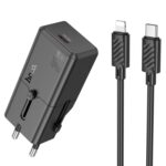 Hoco AC25 Mini Single Port PD30W Universal Travel Charger With Cable