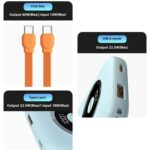 DUDAO K21 10000mAh Power Bank with Type-C to Type-C Cable - Image 3