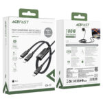 ACEFAST C5-11 100W USB-C to 2xUSB-C charging data cable. - Image 3