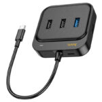 Hoco HB37 HUB 6in1 HDTV + RJ45 + USB-A3.0 + 2 × USB-A2.0 + Type-C - Image 4