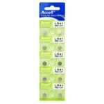 Accell AG3/ LR41/ 192 Hg0% 1.5V Alkaline Batteries 10 Pieces - Image 2
