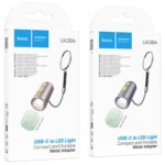 hoco UA38A Type-C to LED Light Portable Metal Adapter with Night Light - Image 3