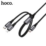 Hoco DU53 2in1 Cable Type-C To IP+Type-C 1.2m