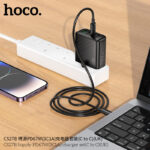 Hoco CS27B  PD67W3 4 Port Charger With Type-C To Type-C Cable - Image 3