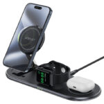 ACEFAST E19 Qi2 3-in-1 desktop wireless charging holder.