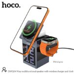 Hoco DWQ04 All in one Wireless Charging Station With Alarm Clock And BT Speaker - Image 3