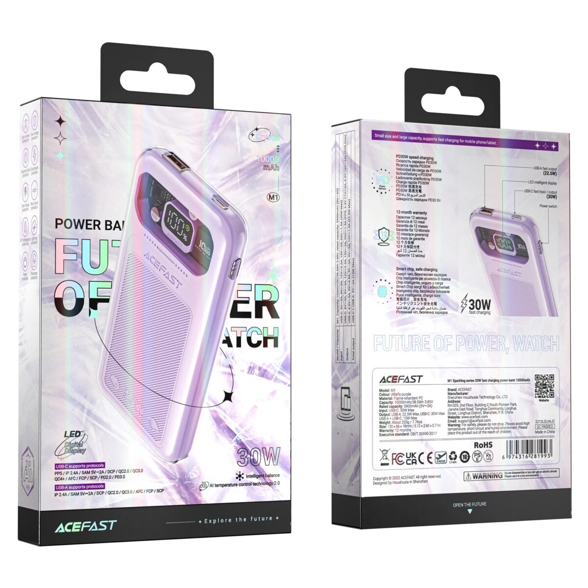 Acefast Fast Charge Power Bank M1 30W 10000mAh - Image 2