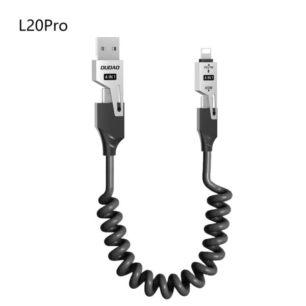 DUDAO L20PRO 4 IN 1 SPRINGS CHARGE CABLE 65W
